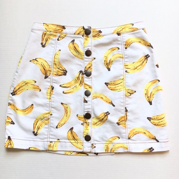 Urban Outfitters Dresses & Skirts - Urban Outfitters Banana Fruit Print Mini Skirt M